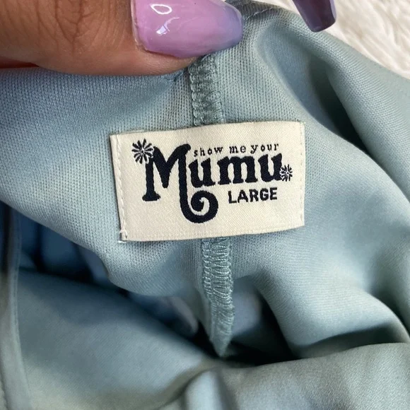 Show Me Your MuMu Kendall Maxi Dress Silver Sage - Picture 8 of 9